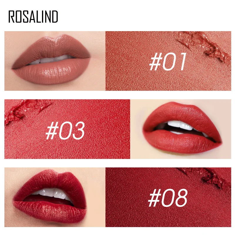 ROSALIND Lipstick Makeup Matt Waterproof Long Lasting New Sexy Red Pomade Nude Glazed For Women Cosmetics |