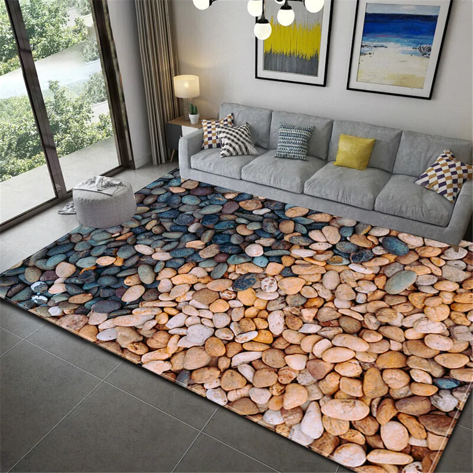 

Modern comfortable stone carpet printing soft large carpet room door mat corridor non-slip kitchen mat large floor mat can be cu