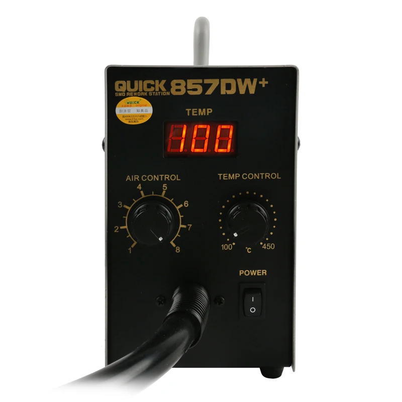Станция для распайки изделий QUICK 857DW + Термофен с светодиодный дисплеем ремонта