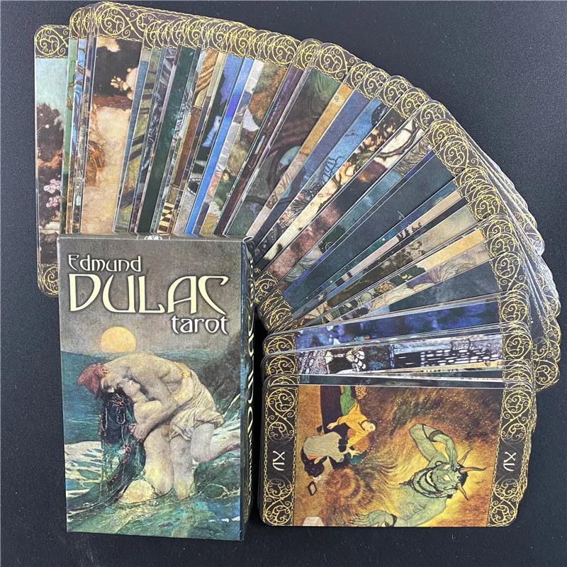 

78 Deck Oracle Cards Edmund Dulac Tarot Cards English Version on Divination Fate Party Board Game for Adult With PDF Guidebook