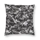 Скандинавская модная черно-серая цифровая Военная камуфляжная квадратная наволочка для подушки украшение армейская камуфляжная наволочка для дивана Декор