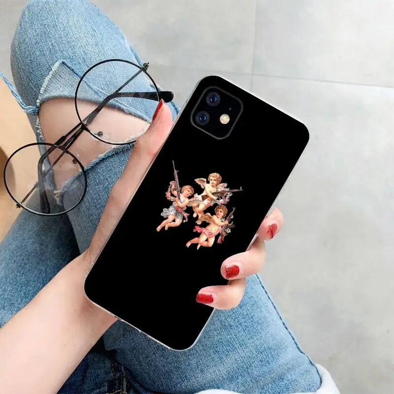 penghuwan renaissance angels hand aesthetic custom photo soft phone case for iphone 11 pro xs max 8 7 6 6s plus x 5s se xr cover free global shipping