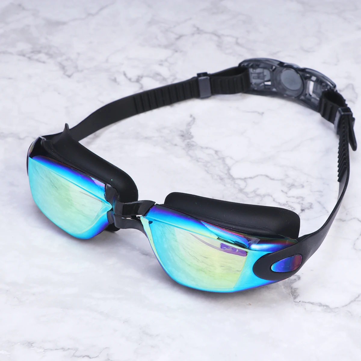 Покрытые плавательные очки HD без протекания противотуманные для мужчин и женщин