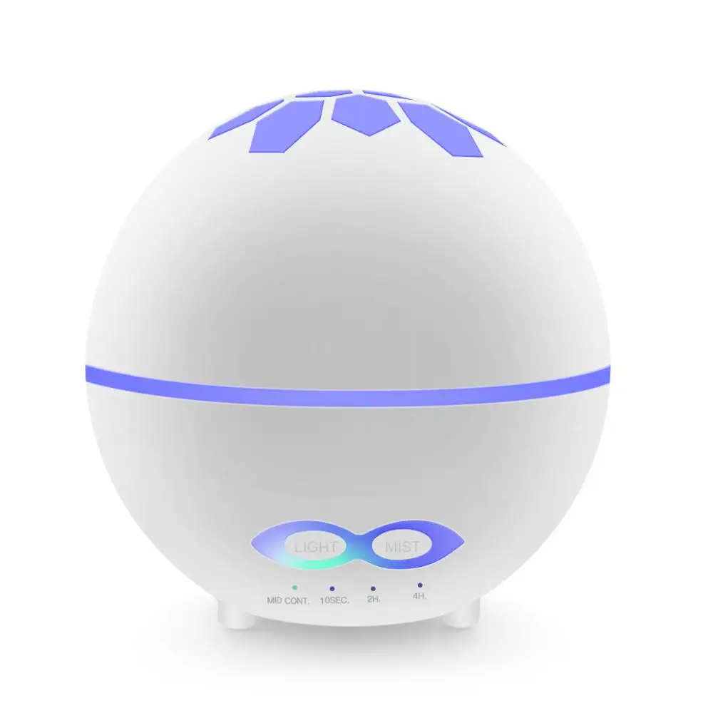 

400ML Portable Round Air Humidifier Ultrasonic Mini Aroma Diffuser Colorful Lights Home Office Mute Air Purifier Cool Mist Maker