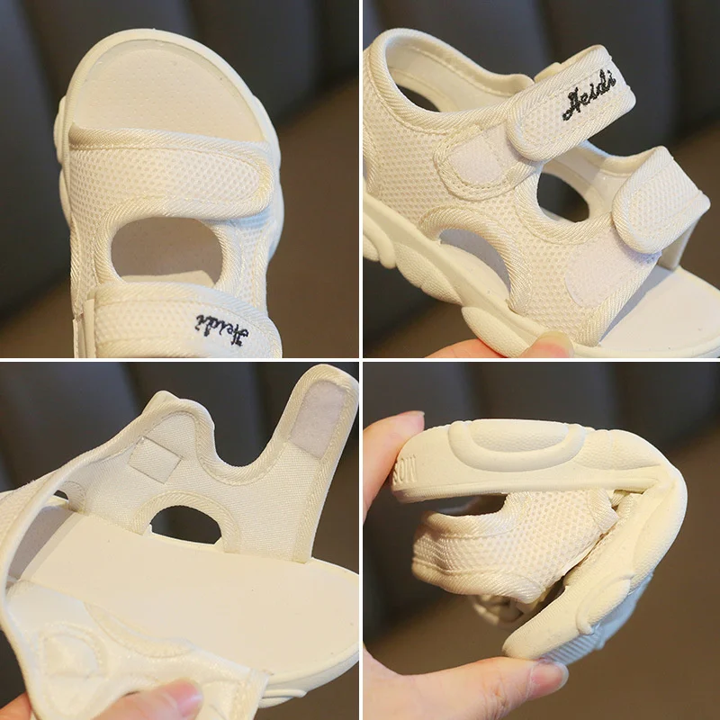 

2021 New Kids Girls Pink Casual Sports Summer Mesh Sandals Toddler Baby Boys Non-slip Soft Bottom Sandalias Outdoor 1-6Years Old