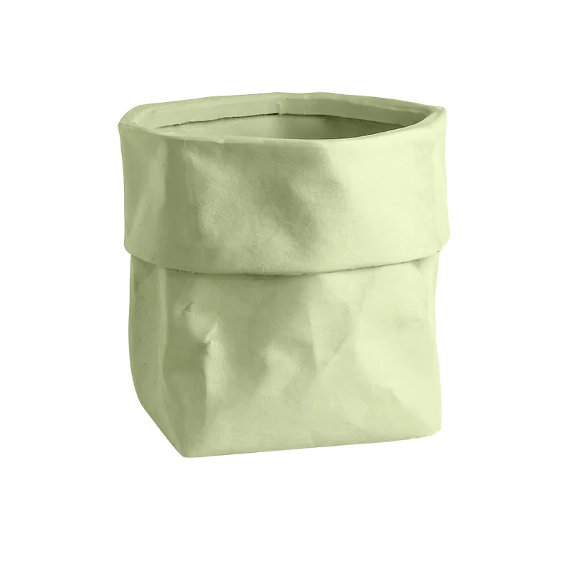 

Ceramic Kraft Paper Bag Flowerpot Potted Creative Household Nordic Simple Flowerpot home decor