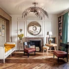 Богемный Декор бронзовые светильники кокосовой пальмы 3 светодиодный E27E26 Лофт Регулируемый подвесной светильник для гостиной спальни Холла бара отеля