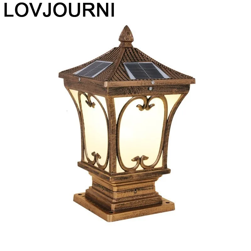 Уличный светильник для газона Giardino светодиодный на солнечной батарее Exterieur Terraza Y