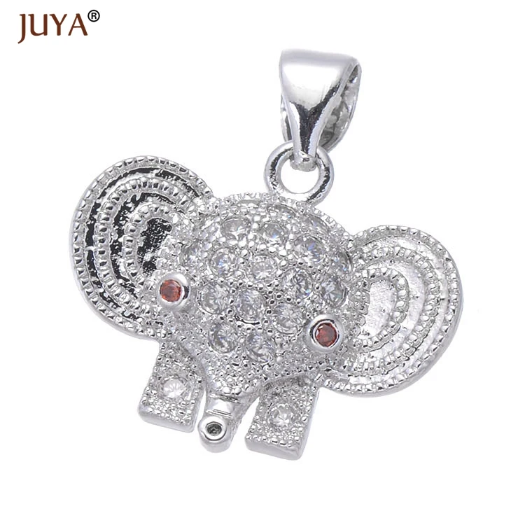 silver Juya Горячая Мода Подвески для изготовления ювелирных изделий милая Черепаха/медведь/Слон/лиса Животные Подвески модные подвески в виде сердечка с цветком - Окраска металла: silver