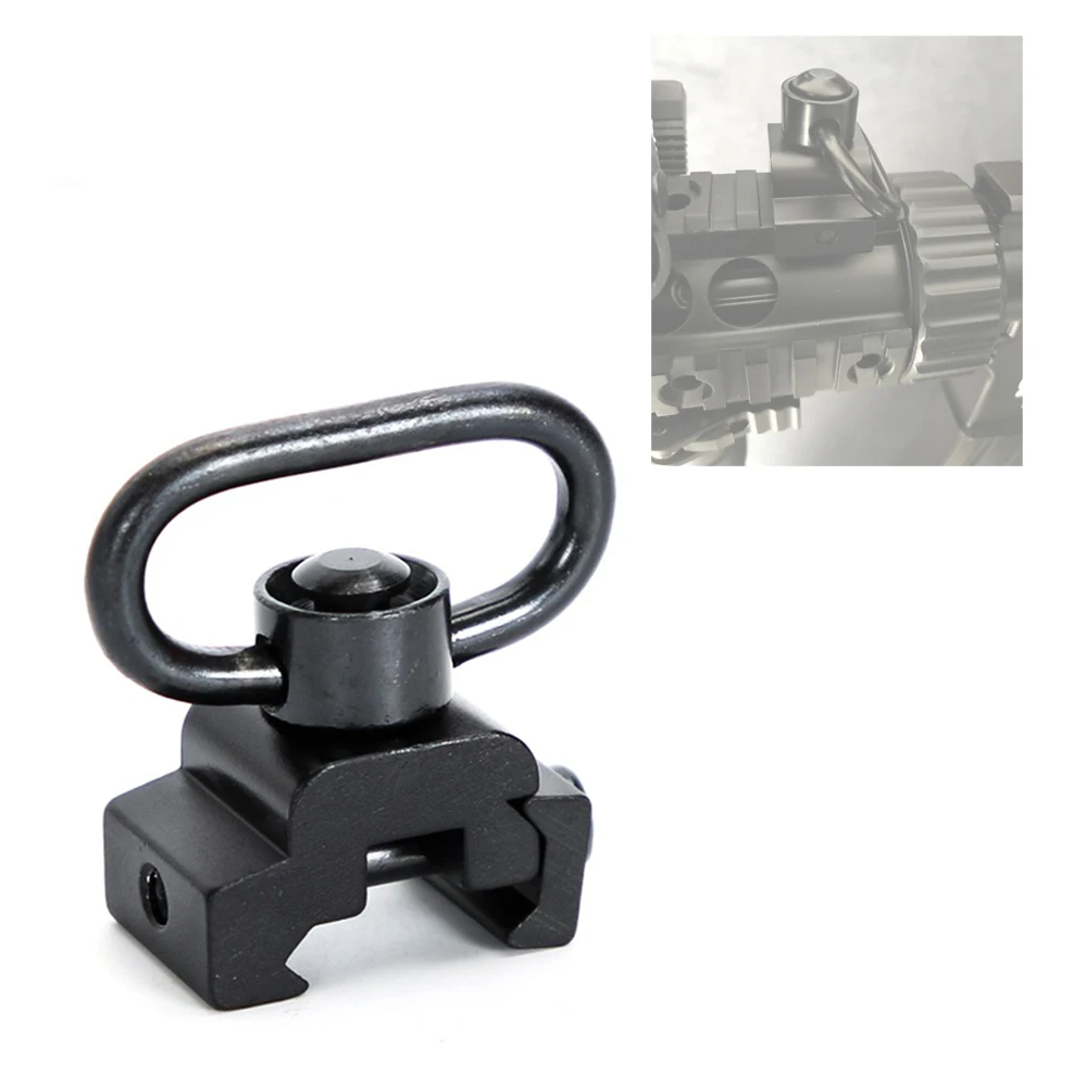 

TOtrait Tactical M4 M16 AR-15 Airgun Accessories QD Sling Swivel with Picatinny Rail Mount Quick Release Push Button Attachment