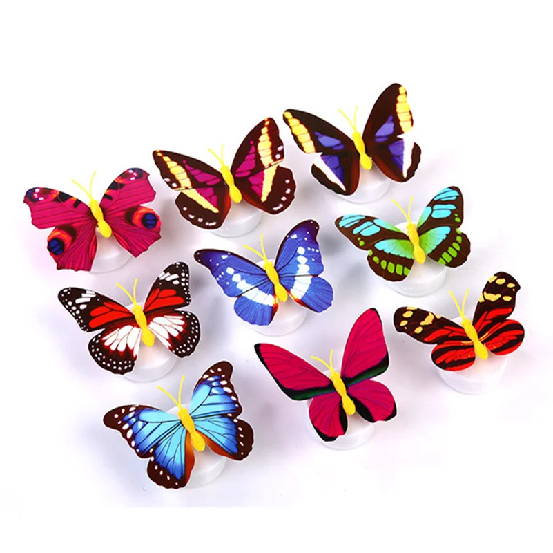 

Colorful Butterfly Light Creative Car Ambient Lamp Night Atmosphere Bulb Auto Home Interior Decoration Lights