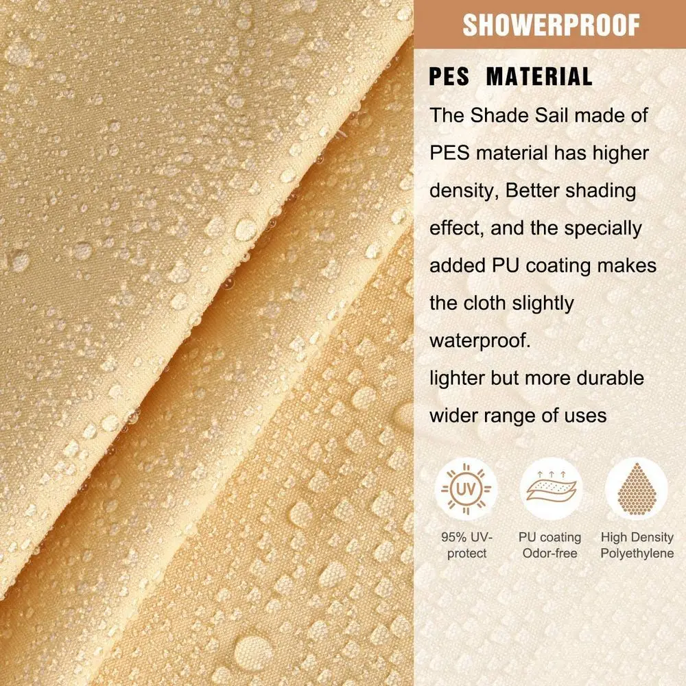 Водонепроницаемый козырек от солнца ввиде паруса тент укрытие для уличный навес