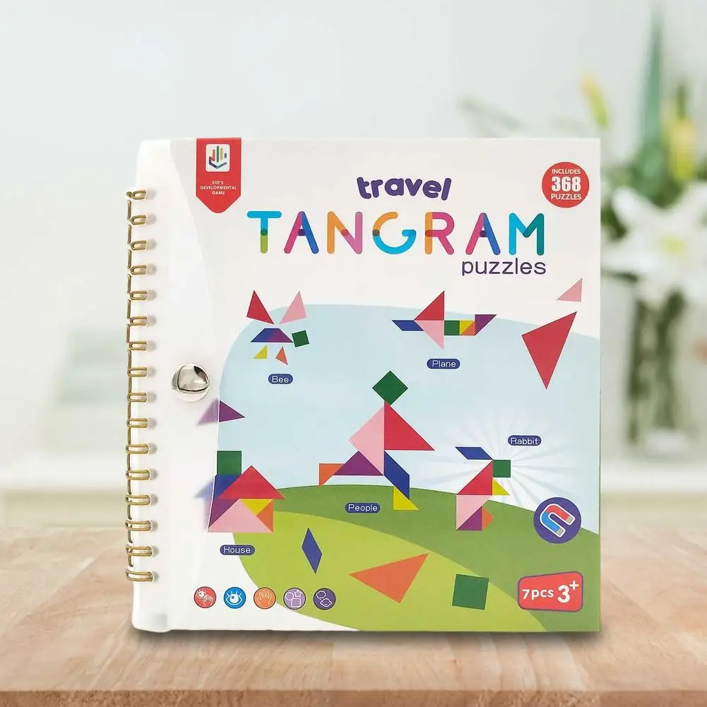 

Magnetic Tangram Puzzle Jigsaw Montessori Educational Toy Puzzles for Children Brain Human IQ Kids Toys Birthday Gifts