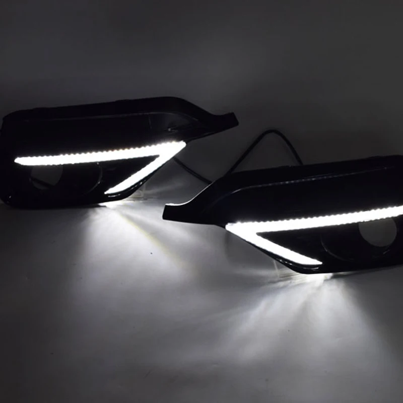 Turn Yellow Signal Relay Waterproof Car DRL 12V LED Daytime Running Light Fog Lamp for Honda Fit Jazz Sport 2018 2019 | Автомобили и