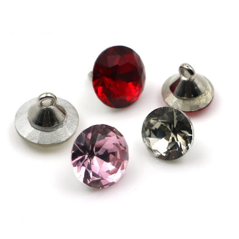 5 шт./лот цветные стеклянные пуговицы с алмазным рисунком украшения для одежды