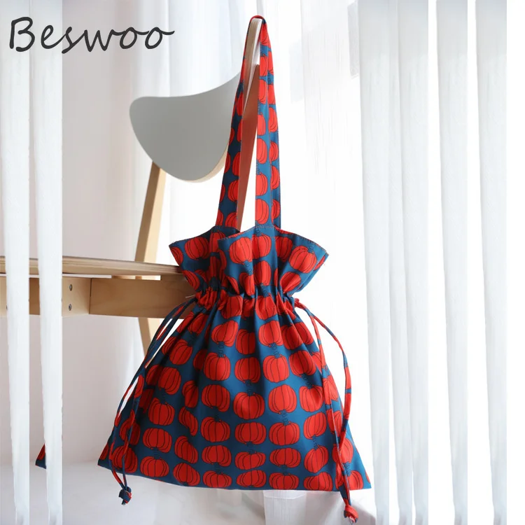 

Nordic Stylish Ins Bags for Women Broken Bouquet String Floral Canvas Female Bag Large Capacity Fashion Casual Shoulder Bags