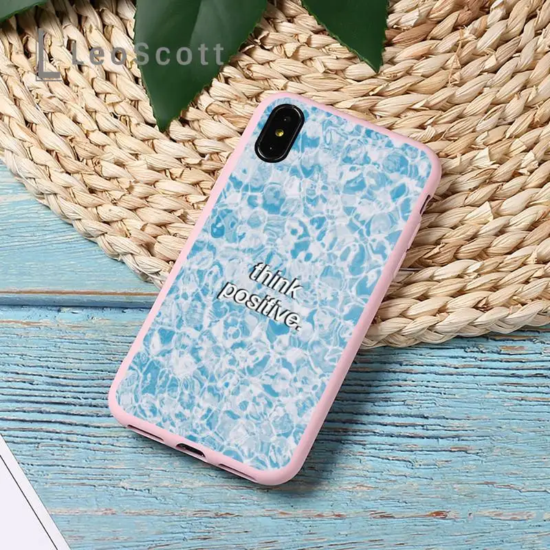 

Pink marble text Phone Case Candy Color for iPhone 11 12 mini pro XS MAX 8 7 6 6S Plus X 5S SE 2020 XR