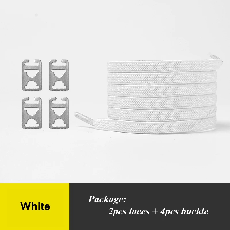 1Pair No Tie Shoelaces Elastic Shoelaces Kids Adult Quick Lazy Laces Flats Rubber Sneakers Running Shoelace 24 Colors