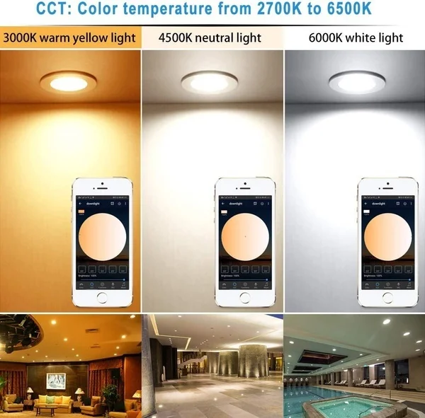 Светодиодный круглый потолочный светильник RGB с дистанционным управлением 5 Вт/9