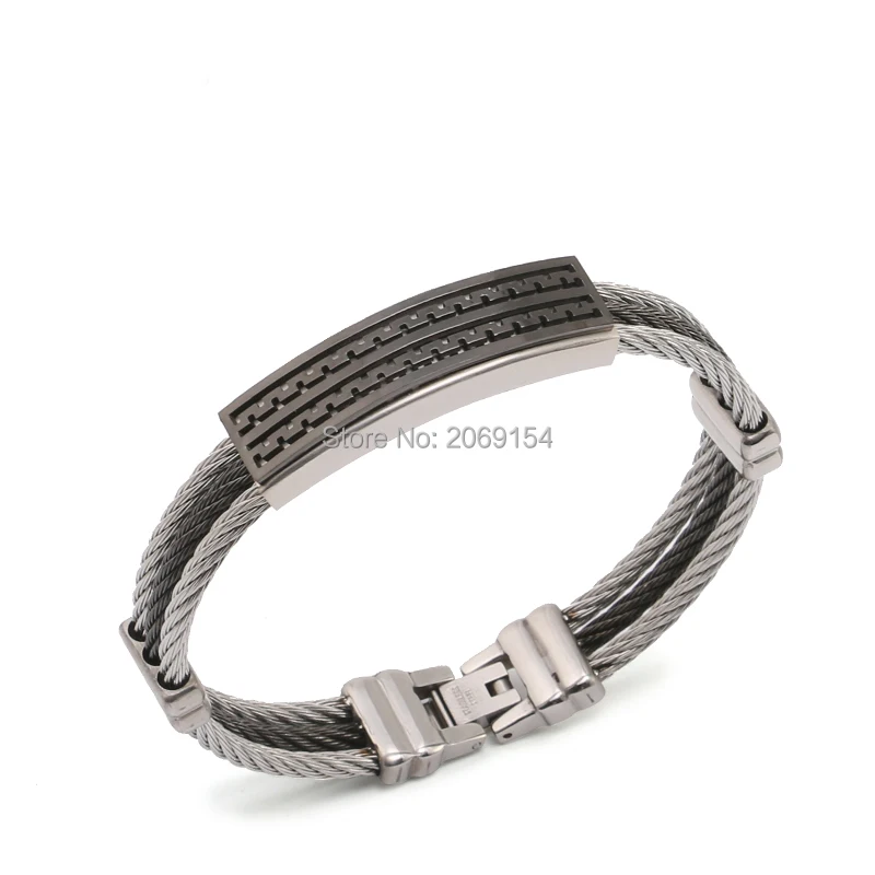 Золотой ювелирный браслет для мужчин Очаровательная цепочка из нержавеющей