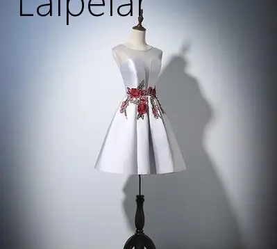 

Laipelar New Flower Even-ing Dress New Simple Flower Pink Lace Short Even-ing Dresses Sexy Bride Party Flower Even-ing Dress