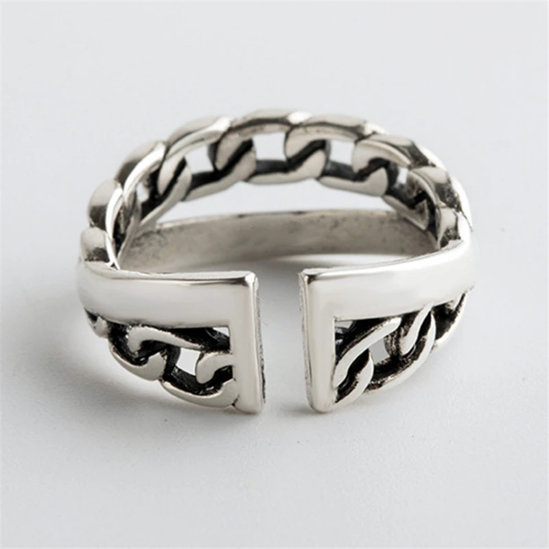 Женский комплект из кольца и серёг Винтажное кольцо с перекрестной цепочкой на