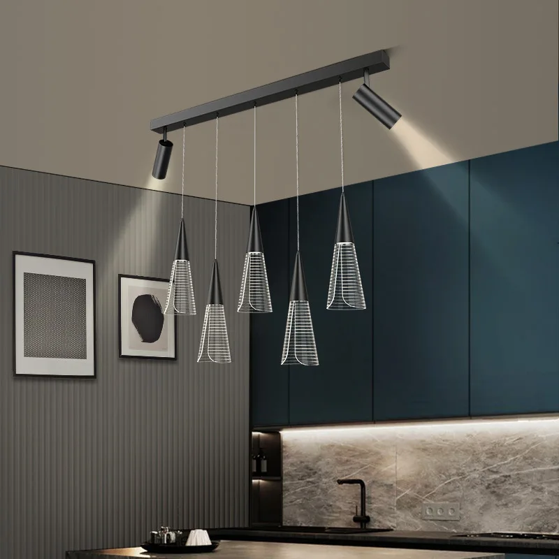 Kopen Woonkamer Led Kroonluchter Met Spotlight Moderne Eenvoudige Nordic Familie Koffie Winkel Eetkamer Bar Cob Led Down Lamp Thuis Decor