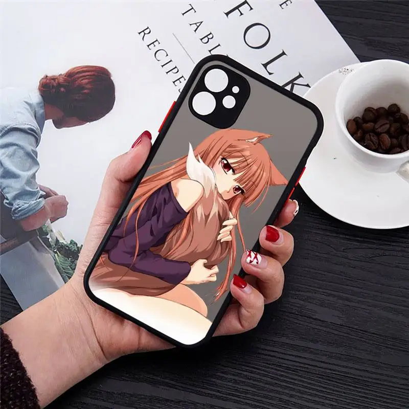 

Spice and Wolf animation Phone Case matte transparent For iphone 7 8 11 12 plus mini x xs xr pro max cover