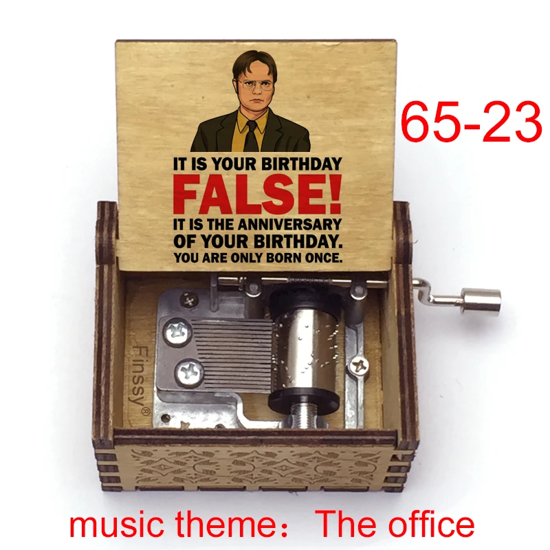 Новейшая деревянная музыкальная шкатулка с рисунком героев офиса Дуайта Джима