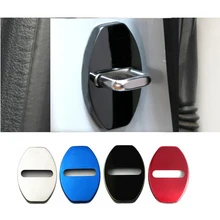 Door Lock Protective Cover For Audi A3 A4L A6L Q3 Q5 A1 A5 A7 A8L Q7 S8 TT Stainless Steel Door Lock Cover Caps Car Styling 4pcs