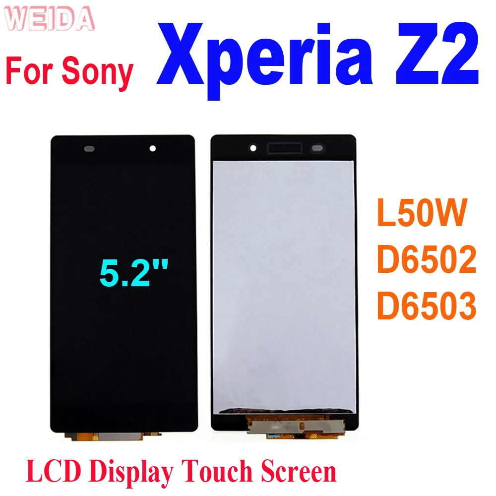 

5.2'' LCD For Sony Xperia Z2 L50W D6502 D6503 LCD Display Touch Screen Digitizer Assembly for Sony Z2 LCD Replacement