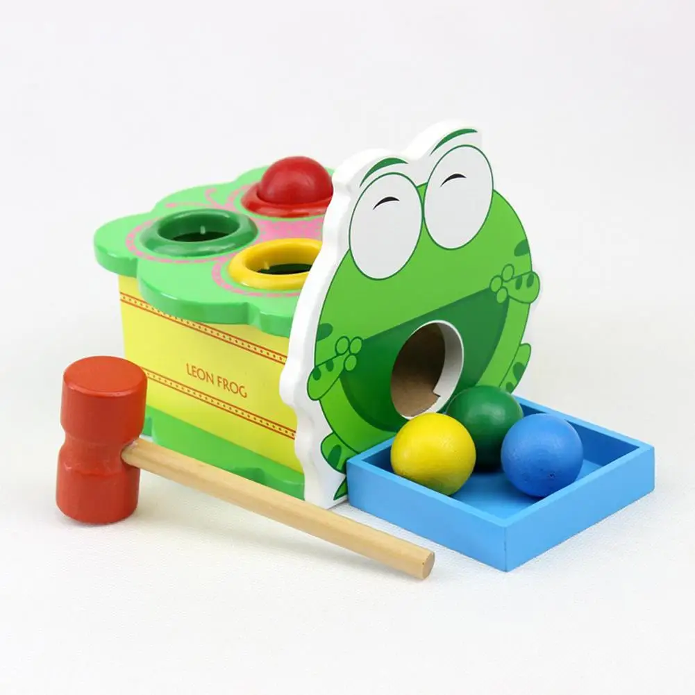 

Kuulee Baby Wooden Ball Hitting Attack Game Early Education CartoonShaped Toy Gift