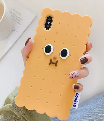 Gimfun мультяшный игровой Жидкий чехол для телефона Iphone 7 6 8 Plus Xr X Xs 11 Pro Max Блестящий Мягкий силиконовый резиновый чехол с медведем - Цвет: Biscuits