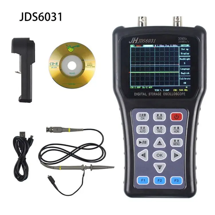 Портативный цифровой осциллограф портативный осциллограф Jinhan JDS6031 1CH 30 м JDS6052S 2CH 50 м 200MSa/S 5 языков
