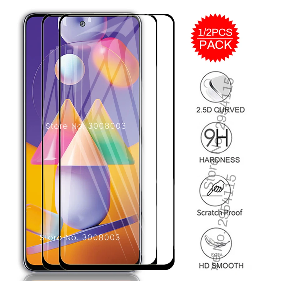 

Защитное стекло для samsung galaxy m31s 2020, sm-m317f/ds 6,4 дюйма, 1-2 шт.