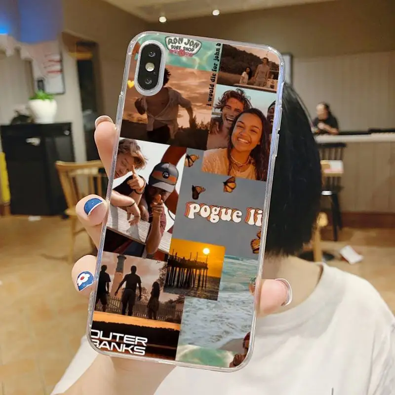 

TV series Rudy Pankow Outer Banks Phone Case Transparent for iPhone 6 7 8 11 12 s mini pro X XS XR MAX Plus