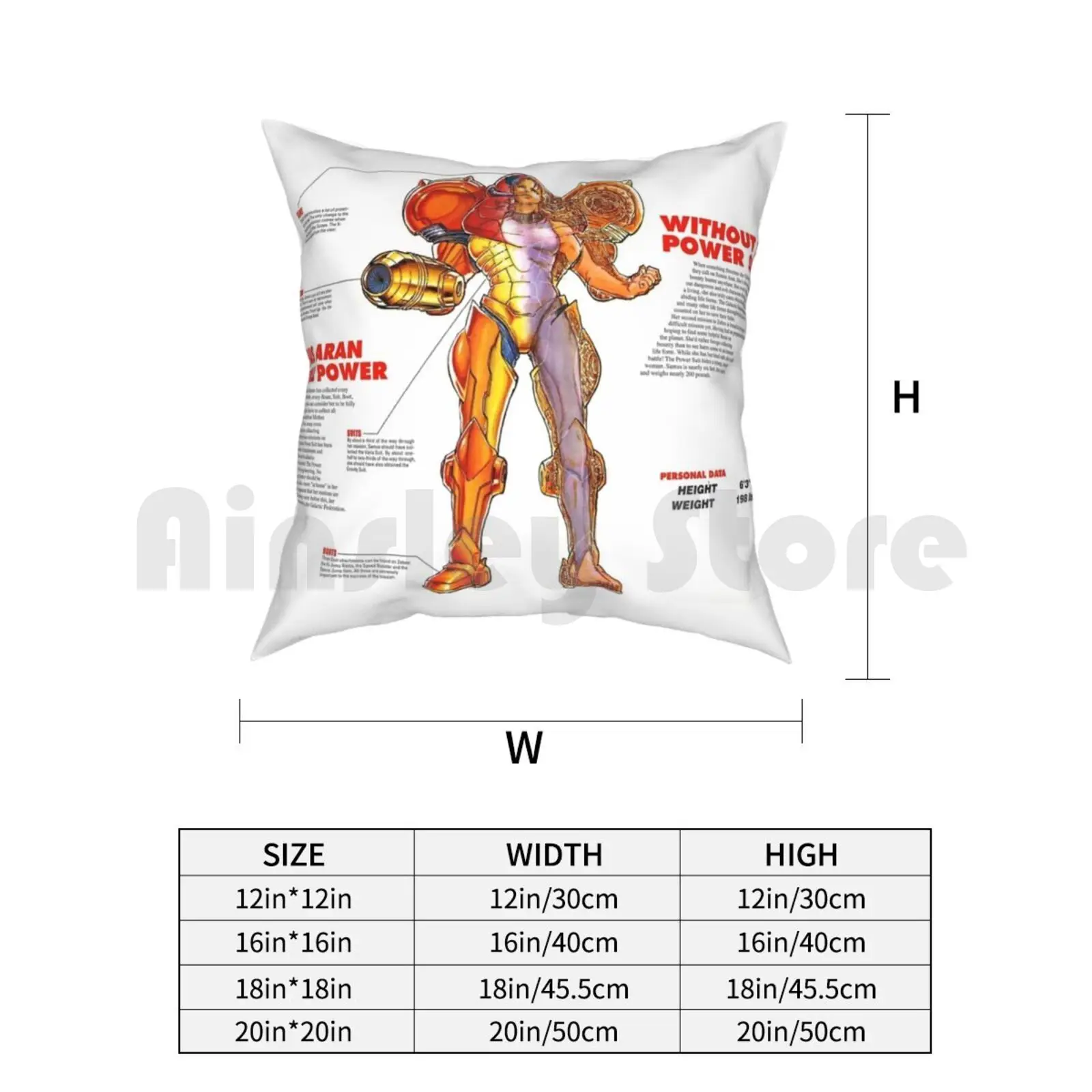 Подушка Cross-Samus домашняя мягкая декоративная подушка с рисунком супер Метроид