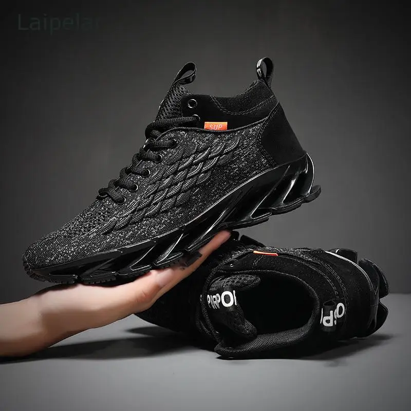 

New Men's Sports Casual Shoes Blade Shoes Autumn Breathable Trend Flying Woven Sneakers Soft and Light Men's Shoes