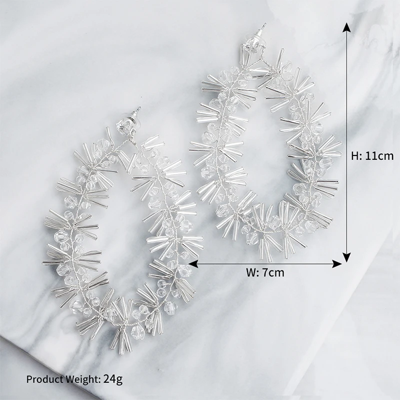 Miallo 2019 новейший роскошный австрийский хрусталь свадьба серьги Длинные Большая