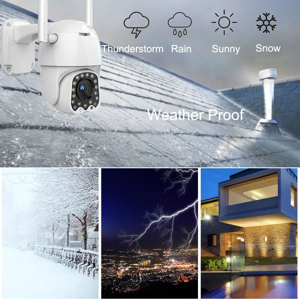 Wifi камера наружная PTZ IP 1080p скоростная купольная CCTV Камера Безопасности s wifi
