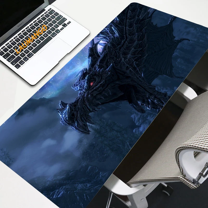 

900x400 mouse pad the elder scrolls v skyrim large gaming mousepad Locking Edge Best gift to friend for CSGO Laptop Notebook mat
