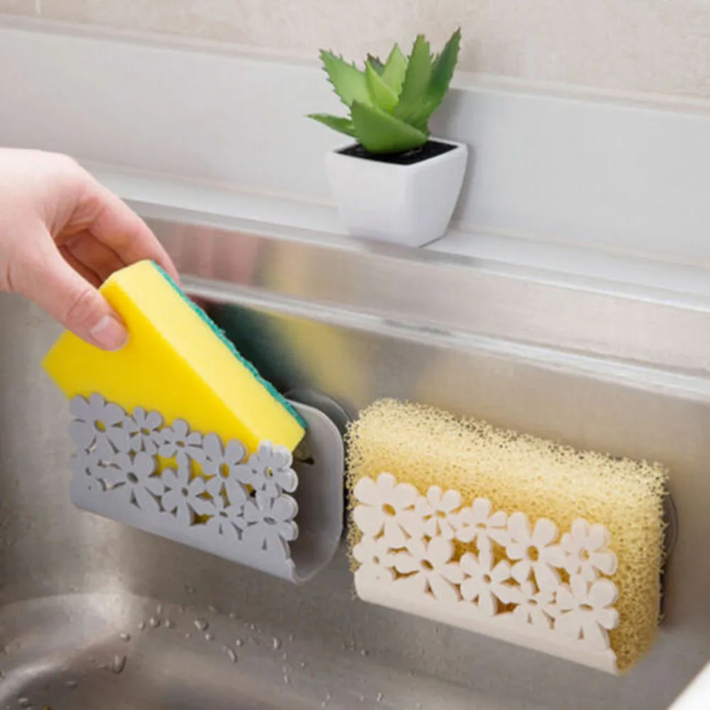 

Kitchen Storage Rack Sink Sponges Holder Sink Drainer Bathroom Shelf Kitchen Wall Soap Hooks Accessories Storage Organizer
