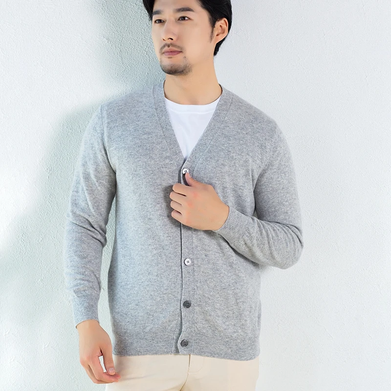 Мужская повседневная однотонная осенне-зимняя трикотажная одежда |