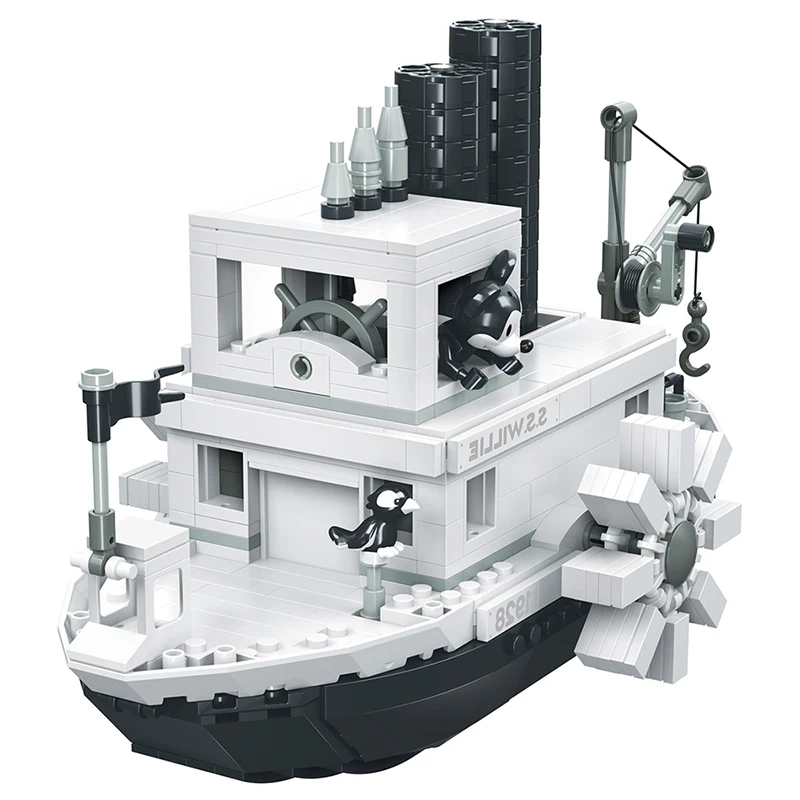 823 шт строительные блоки игрушки Совместимые Микки стимбот Вилли набор 21317