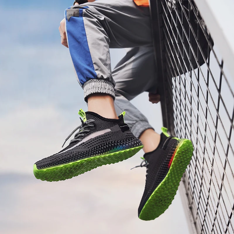 Мужская обувь для бега, 4D подошва с принтом, дышащие, на шнуровке, уличные кроссовки для тренировок, Zapatos, для ходьбы, для бега, городская спортивная обувь