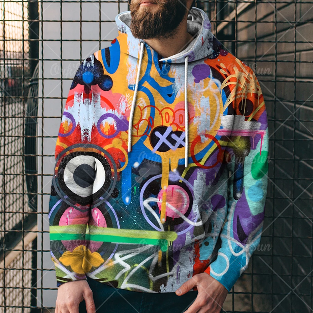 

Новинка, модный свитер Por 2021, Повседневный свитер с 3d принтом для мужчин и женщин, худи, подходящий цвет, трендовый пуловер в стиле хип-хоп, ку...