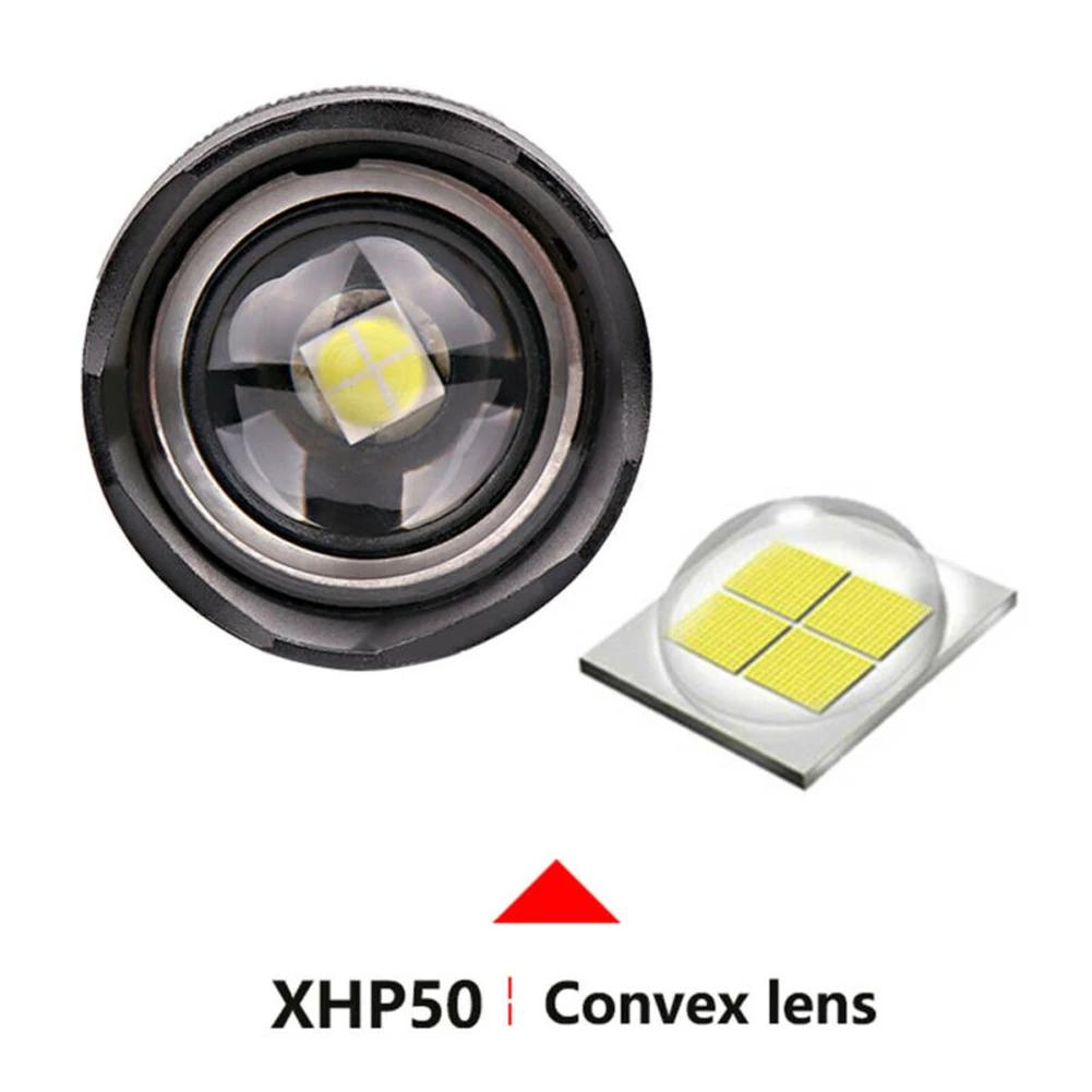 

1000 Lumens XHP50 5 Mode Ultra Bright Powerful Led Flashlight LED USB Rechargeable 18650 26650 Waterproof Flashlight Torch