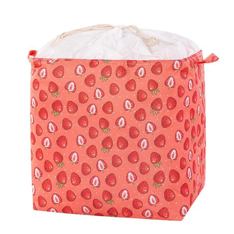 

Drawstring Children Toy Bucket Home Organizer Big Capacity Cloth Quilt Storage Bag Foldable Dirty Clothes Basket
