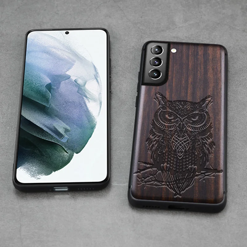 carveit carved wood case for samsung galaxy s21 plus ultra original accessory soft edge cover wooden shell protective phone hull free global shipping