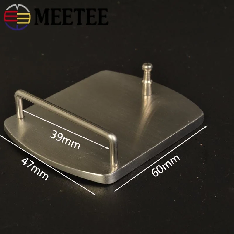 Meetee 39 мм пряжка для ремня из нержавеющей стали Мужской Повседневный Гладкий пояс